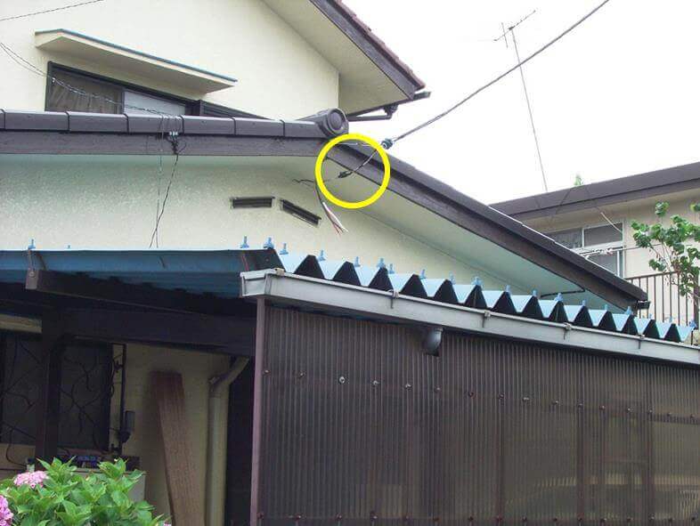電力会社側と所有者との分界点