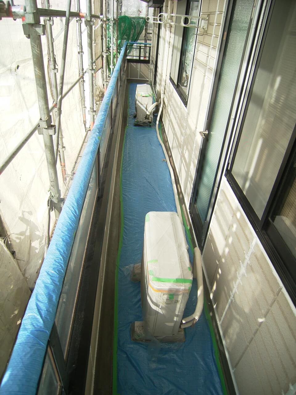 エアコンの室外機養生カバー