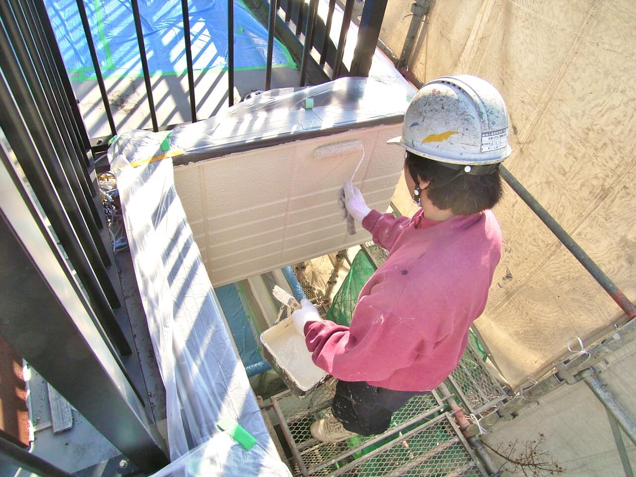 上塗り作業