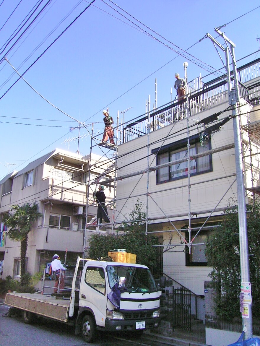 足場の解体