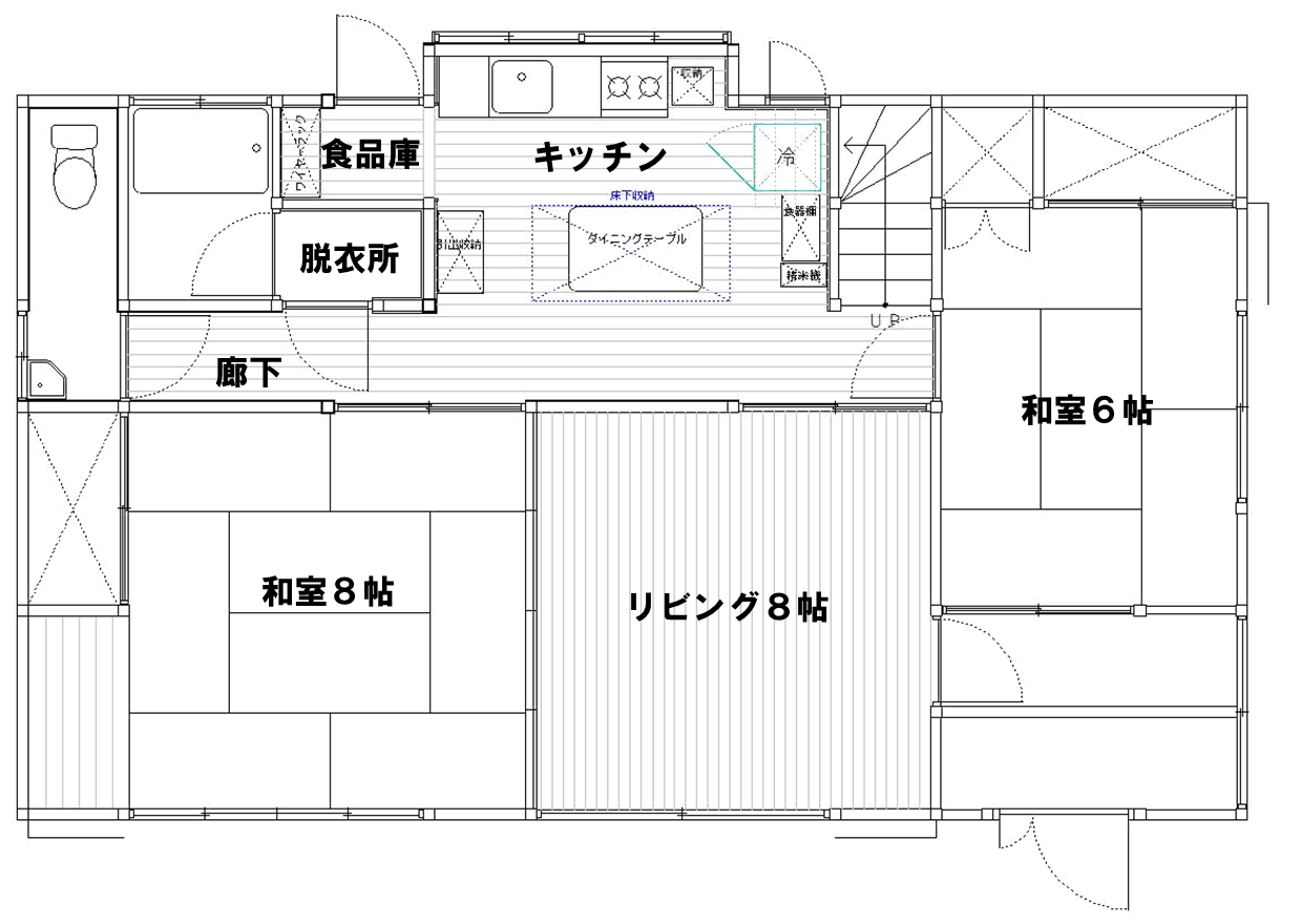 リフォーム前のキッチン図面
