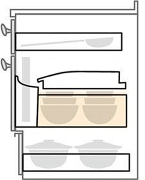 調理道具もしまえます