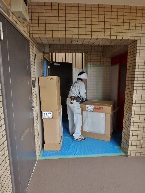 廊下に置かせてもらうキッチン