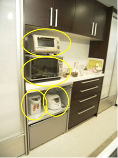 リフォーム後の家電置場