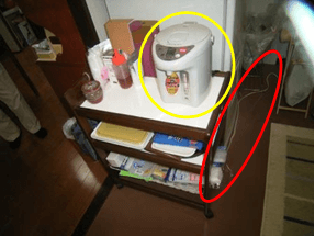 リフォーム前の家電置場