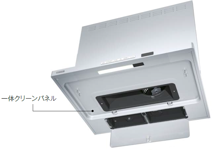 継ぎ目や凹凸がなくお手入れがしやすいリンナイの一体クリーンパネル構造