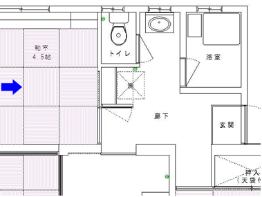 和室から見た工事の様子